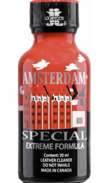 Luxurious Amsterdam Special Leather Cleaner 10ml for erotic leather apparel and accessories.